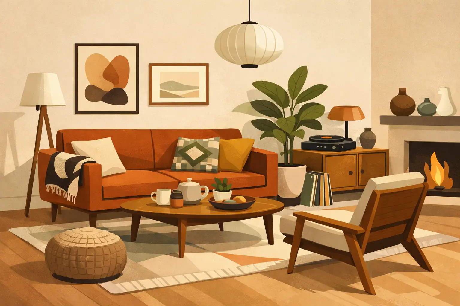 Mid Century Modern Decor That Feels Lived-In