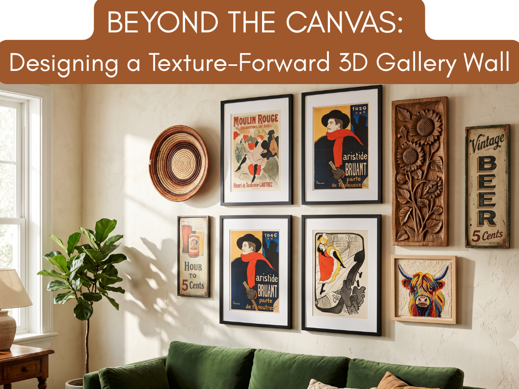 Designing a Life-Changing Texture-Forward 3D Gallery Wall